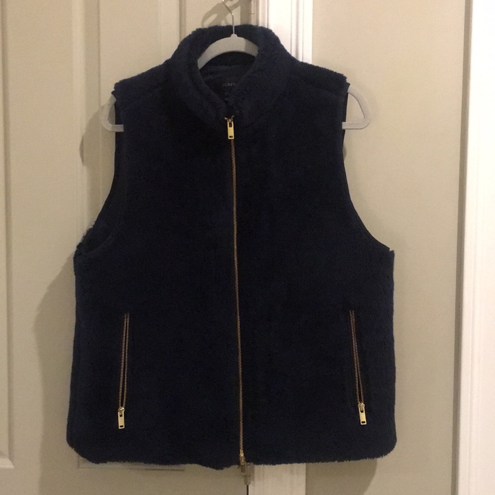 J crew cozy cute navy vest!